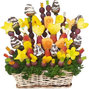 Arreglo comestible con letras