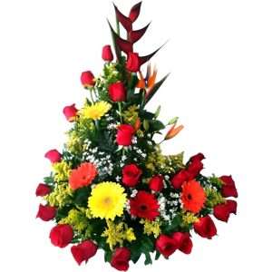 Arreglo tipo bailarina en rosas