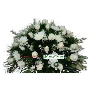 Cubrecaja en rosas y cremones