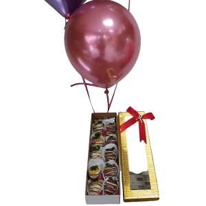 Caja de 10 fresas con chocolate