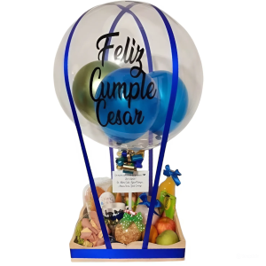 Desayuno surtido con globo burbuja