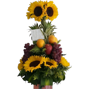 Girasoles y frutas
