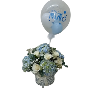 Rosas y hortensias para bebé