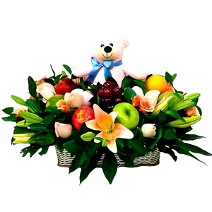 Tapizado de frutas y flores para bebé