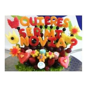 Mensaje comestible en frutas