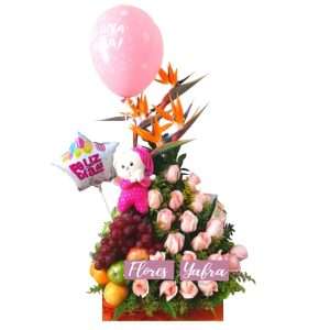 Frutero de rosas para bebé