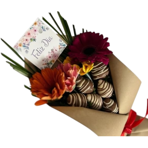 Bouquet de gerberas y fresas