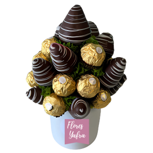 Fresas con chocolate y Ferrero