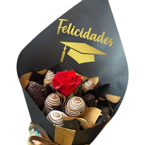 Bouquet de fresas para grado